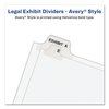 Avery Dennison Divider, Legal Bottom Tab, A-Z, White, PK27 11376